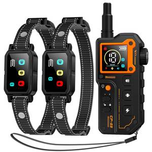 lot 4201 image: AI Dog Shock Collar 2 Dogs (10-120Lbs) - 3300FT Dog Training Collar with Remote, IPX7 Waterproof Collar with Beep, Vibration, Safe Shock for Large Medium Small Dogs, Keypad Lock and Flashing Light