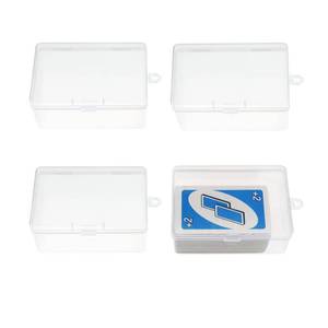 lot 4209 image: Cwdew 4Pcs Plastic UNO Card Case Box Holder Compatible with 112Pcs Classic Mattel UNO Card Game, High Capacity Playing Card Case Box Storage (NO Cards) cracked on top
