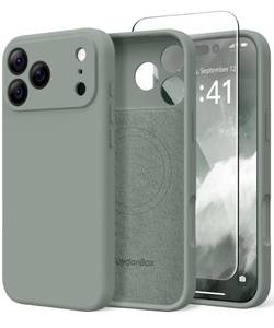 lot 4218 image: SuydanBox Magnetic for iPhone 17 Pro Case, Compatible with MagSafe, Full Camera ProtectionScreen Protector Silicone Shockproof Protective Phone Case for iPhone 17 Pro 6.3, Calke Greenin
