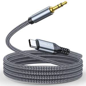 lot 4233 image: MORELECS Aux to USB C, 3.3ft Aux Cord to USB C Compatible with iPhone 151617, Galaxy S24S23, iPad Pro, Pixel - Type C to 3.5mm Cord for Car, Headphones, Speakers