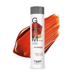 lot 4250 image: Celeb Luxury Gem Lites Colorwash, Professional Semi-Permanent Hair Color Depositing Shampoo, Fire Opal, 8.25 Fl Oz (Pack of 1)