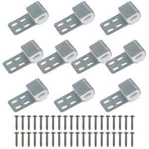lot 4255 image: LXLVOUEG 10 PCS Couch Spring Clips Furniture Upholstery Spring Clips Repair Kit, Ek Clips S Clips Spring Clips for Chair Couch Sofa Replacement Parts(Included 40 Screws), 4 Holes, 15.7x8.6inin