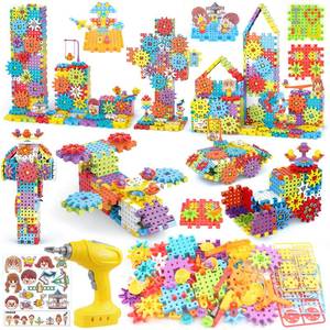 lot 5801 image: DEKILEA Building Toys, 234 Pieces Upgrade Gear Building Blocks Set Kids Tool Set with Electric Drill, Kids Toys STEM Kits Gifts for Boys Girls Age 3