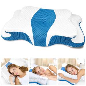 lot 5828 image: CHxxy Cervical Neck Pillow for Pain Relief Sleeping, Contour Memory Foam Pillows, Ergonomic Side Sleeper Pillows for Adults, Orthopedic Neck Support Pillow for Back Stomach Sleepers-King Size