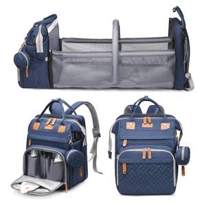 lot 5832 image: Jeryswet Baby Diaper Bags with Changing Station, Waterproof Large Capacity Diaper Bag Backpack for Moms Dads with USB Charging Port and Stroller Straps, Baby Shower Gifts, Blue