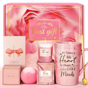 lot 5849 image: Teacher Appreciation Gifts Eletorot Spa Relaxation Baskets Set, Valentines Day, Easter, Birthday, Halloween, Thanksgiving, Christmas, Thank You Gift for Teacher Women