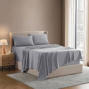 lot 5853 image: Nestl Full Sheet Set - Luxury 1800 Ultra-Soft Microfiber Full Bed Sheets - Double Brushed - Deep Pockets - Easy Fit - 4 Piece Set - Bedding Sheets and Pillowcases (Full, Grey)
