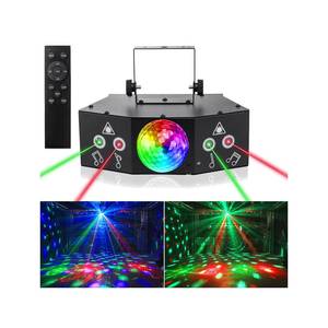 lot 5874 image: LAUCNPTY DJ Disco Ball Party Lights with DMX512 and Sound Activated, LED Stage Lighting Show Strobe Light for Parties Indoor Dance Wedding Karaoke Bar KTV Club Christmas Halloween Music Rave Lamp glass bulb broken