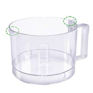 lot 5885 image: 7-Cup Food Processor Work Bowl Compatible with Cuisinart DLC-10 Series2tabs ONLY,DFP-7JBS2tabs,Replace# FP-631AGTX,FP-631AGTX1,Note This is a replacement for the one with 2 tabs on the rim ONLY