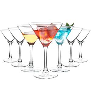 lot 5894 image: UMI UMIZILI Martini Glasses Set of 7 � Classic Cocktail Martini, Margarita, Whiskey, Tequila Glass for Engagements, Weddings, Corporate Events, Parties Gifts, Dishwasher Safe, Clear