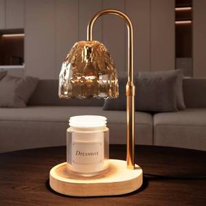 lot 5901 image: Drconox Candle Warmer Lamp with Timer, Adjustable Height and Brightness � Wax Melt Warmer for Jar Candles, Birthday Gifts for Women, Home Decor, Housewarming Gifts New Home with 2 Bulbs (Amber)