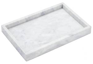 lot 5926 image: 12 x 8 inch Real Natural Marble Vanity Tray, Genuine Marble Storage Tray for CosmeticsJewelry, Non-ResinNon-Ceramic, Dresser Organizer Tray, Bathroom Tray, Home Decor, Kitchen, Coffee Table