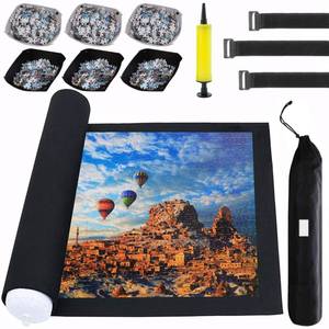 lot 5931 image: Puzzle Mat Roll Up Puzzles Board for Jigsaw Up to 2000, 1500, 1000, 500 Pieces Large Portable Table Saver Mats Puzzle Keeper Cover with Sorter Trays Storage Bag Kit Holder Organizer Pad for Adults