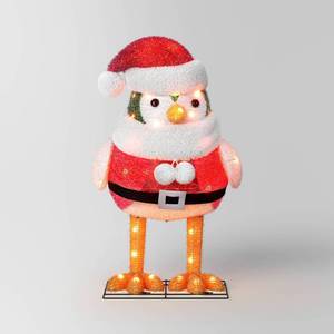 lot 5950 image: Incandescent Tinsel Santa Bird Christmas Novelty Sculpture Light with Clear Color Light Bulb - Wondershop�