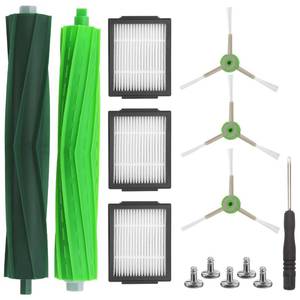 lot 6202 image: Replacement Parts for iRobot Roomba i8 i8 i7 i7 i6 i6 i4 i3 i3 Plus J7 E5 E6 E7 iandEandJ Series Vacuum Cleaner, 1 Set of Multi-Surface Rubber Brushes  3 HEPA Filters  3 Edge-Sweeping Brushes