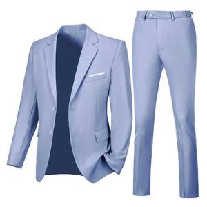 lot 6207 image: Lynerun Mens Slim Fit Suits 2 Piece Suit Men 2 Button Dress Suit Tuxedo Jacket Pants Wedding Formal Prom Lavender Suits for Men XL