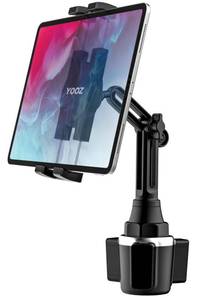 lot 6212 image: YOOZ Cup Holder Tablet Mount, 360° Rotation Universal Cupholder Tablet Car Mount with Adjustable Arm for 4-13 Devices, iPad Pro 12.9 Air Mini, Galaxy Tabs, Lenovo, iPhone, Tablets and Phonesin