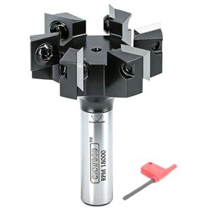 lot 6229 image: Slab Flattening Router Bit 12 Shank, 6-Wing, 2 Cutting Dia, Insert Carbide CNC Spoilboard Surfacing Router Bit, Wood Planer Planing Bit for Flycutter Slab Leveler Rabbeting by SICWOODin