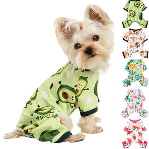 lot 6238 image: Dog Pajamas for Small Dogs Boy Girl, Dog Clothes Tiny Chihuahua Yorkie Spring Summer Shirt, Cute Puppy Outfit Pjs Jumpsuit Cat Onesie Apparel Pet Clothes