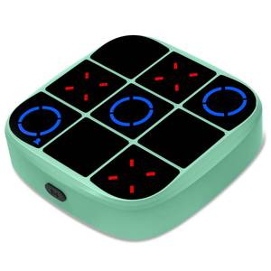 lot 6243 image: Tic-Tac-Toe Bolt Game, 4-in-1 Handheld Puzzle Games Console, Electronic Tic-Tac-Toe Game for Educational and Memory Growth, Portable Travel Games for Car Ride, Board Games for Kids and Adults (Cyan)