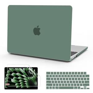 lot 6263 image: B BELK Compatible with MacBook Air 15 inch Case 2026 2025 2024 2023 Release M4 M3 M2 A3241 A3114 A2941 Retina Display, Matte Plastic Hard Shell Case  Keyboard Cover  Screen Protector, Midnight Green