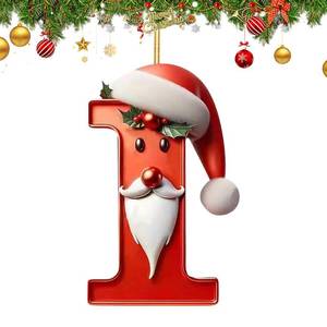 lot 6298 image: 26 Letter Ornaments for Christmas Tree Decoration, Christmas Initial Ornament, Personalized Hanging Pendant Xmas Alphabet for DIY Craft Ornaments, Hanging Name Tags for Xmas Tree Decor(I)