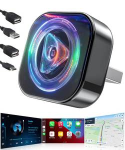 lot 6346 image: TICARVE Wireless CarPlay Adapter for iPhone Android Auto-Carplay Wireless Adapter Car Play Dongle-Convert Wired to Wireless  Plug and Play  Zero Latency  iOS 10 Android 11