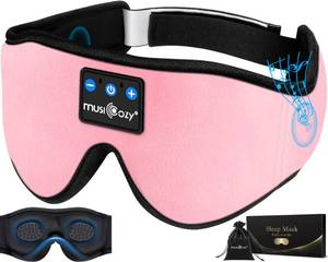 lot 6363 image: MUSICOZY 3D Bluetooth Sleep Mask with HD Stereo Sound, Wireless Sleep Headphones for Side Sleepers, Music Headband Eye Mask for Sleeping, Relaxation, Travel, Yoga, Cool Gadgets for Women Mom Girls