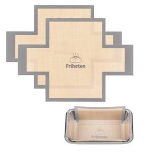 lot 6366 image: Reusable Silicone Bread Loaf Pan Liners, Nonstick and Reusable Bread pan Mat. 2 pack Silicone baking mat for 9.5 x 5 inch Loaf Pan