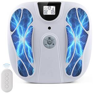 lot 7629 image: F FIWENE FSA EMS Foot Massager-Electronic Muscle Stimulator Relief for Neuropathy, Plantar Fasciitis and Foot Pain- 10 Modes, 20 Intensities, Remote - Rechargeable Silent Operation