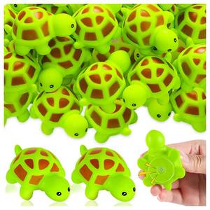lot 8065 image: 25PCS Mini Rubber Turtle Green Floating Squeaky Sea Turtle Bath Toy, Cute Screaming Sound Rubber Bulk for Bath Shower Swimming Pool Birthday Beach Decor