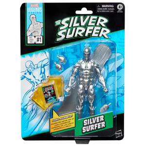 lot 8082 image: Marvel Legends Series Silver Surfer, Silver Surfer #1 (1968) and Fantastic Four Comics-Inspired Collectible 6-Inch Scale Action Figure with Character-Sized Comic Accessory