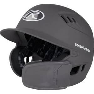 lot 9039 image: Rawlings  R16 Reversible EXT  Matte Batting Helmet  Reversible Face Guard  Senior  Matte Graphite