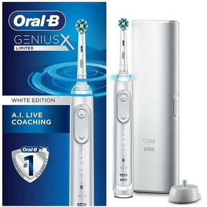 lot 9057 image: Oral-B Genius x Limited Rechargeable Electric Toothbrush with Artificial Intelligence - White