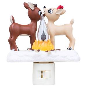 lot 9228 image: Roman Rudolph The Red Nosed Reindeer Night Light with Flickering Flame, 5 14 Inch