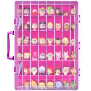 lot 9247 image: Display Case Compatible with Disney Doorables Collectible Mini Figures for MGA Entertainment Miniverse. Toys Storage Organizer Container for Multi Peek for Village Peek Characters (Box Only)--Purple