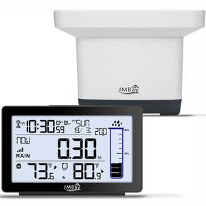 lot 9249 image: Digital Rain Gauge Outdoor with Thermometer, Self-Emptying Wireless Rain Gauges Outdoors Best Rated, High Precision Electronic Remote Rain Collector, Freeze Proof Automatic Rain Measure Gauge for Yard