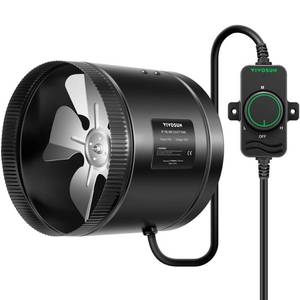 lot 9254 image: VIVOSUN Inline Booster Duct Fan 8� 430 CFM with Speed Controller, HVAC Exhaust Ventilation Fan with Low Noise for Basements, Bathrooms, Kitchens, Attics, Grow Tents
