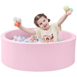 lot 9256 image: SHJADE Ball Pit for Toddlers, 35.4x 11.8in Foam Ball Pits, Indoor Soft Round Baby Playpen for Children, Ideal Gift for Toddlers, Pink, (Balls not Included)in