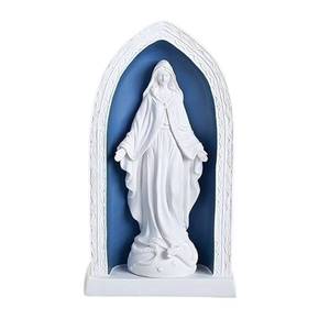 lot 9257 image: Roman 21657 Della Robbia Our Lady of Grace Statue, 10.25-inch Height, Resin and Stone Mix