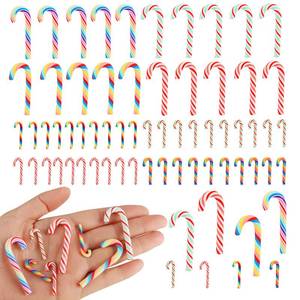 lot 10036 image: FOIMAS 60pcs Mini Candy Cane for Crafts Christmas Plastic Fake Candy Cane Decor Ornaments for Christmas Craft Tree Hanging Decoration Supply