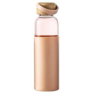 lot 10041 image: wangsdjy 21oz Borosilicate Glass Water Bottles with Silicone Non-Slip Sleeve and Leak-Proof Lid-Reusable Drink Bottle for Office,Travel,Gym,Hiking-BPA Free,Ideal Gift for Home,Car andFitness (Pink)