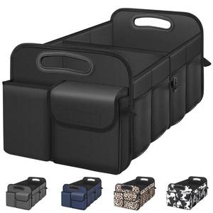 lot 10061 image: Femuar Car Trunk Organizer with Large Capacity Waterproof Car Accessories for Women and Men, Collapsible Trunk Organizer for SuvJeepSedan (Black, Standard)