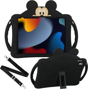 lot 10088 image: Beszeith for iPad Air 5th4th Generation Case (20222020), iPad pro 11 inch Case (4th3rd2nd1st Gen), iPad Air 10.9 case with Adjustable StrapStand, Cute Cartoon Cover for Kids Boys (Black)