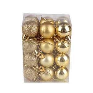 lot 10100 image: 24PCS 1.2 Mini Gold Ornaments Christmas Balls Shatterproof Christmas Tree Ball Decorations Plastic Glitter Decorative Hanging Balls for Xmas Tree Halloween Holiday Wedding Party Home Decorin