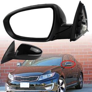 lot 10204 image: YzusGomumu Left Driver Side Door Mirror Compatible with 2011 2012 2013 Kia Optima SXLXEX (5 PINS) Black Manual Folding Non Heated Power Glass Replaces KI1321152 87620-2T110 876202T110