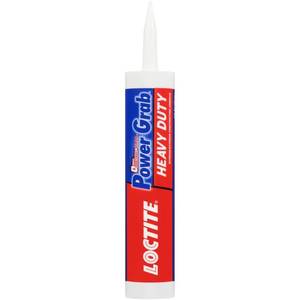 lot 10212 image: Loctite Power Grab Express Heavy Duty Construction Adhesive, 9 fl oz Cartridge, 1 Pack - Versatile Constuction Glue for Wood, Wall, Tile, Foam Board and More