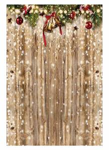 lot 10223 image: Funnytree 5x7ft Christmas Wooden Wall Photography Backdrop Glitter Bokeh Snow Winter Merry Xmas Party Background Rustic Wood Baby Shower Kids Birthday Portrait Banner Decor Photo Booth Studio