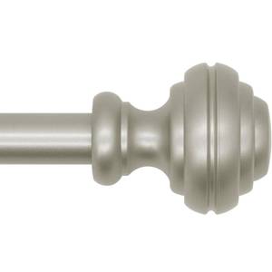 lot 10229 image: Nickel Curtain Rods for Windows 16.5-45 inch,34 inch Heavy Duty Adjustable Decorative Curtain Rod with Modern Finials,Window Rods for Bedroom, Living Room,Patio and Kitchen