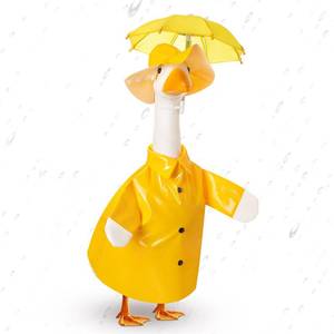 lot 10242 image: FuWeave Spring Baby Goose Outfit Raincoat and Umbrella for 17ftft Lawn Porch Baby Goose Costume Plastic Raincoat Clothes for Spring Outdoor Patio Yard Lawn Decoration